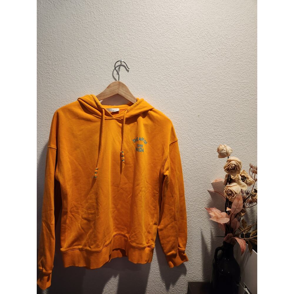 Oui "The‎ Art of Doing Nada" Yellow Hoodie - Size S